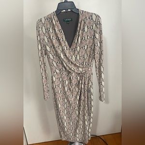 Long Sleeve, Snake Pattern Dress